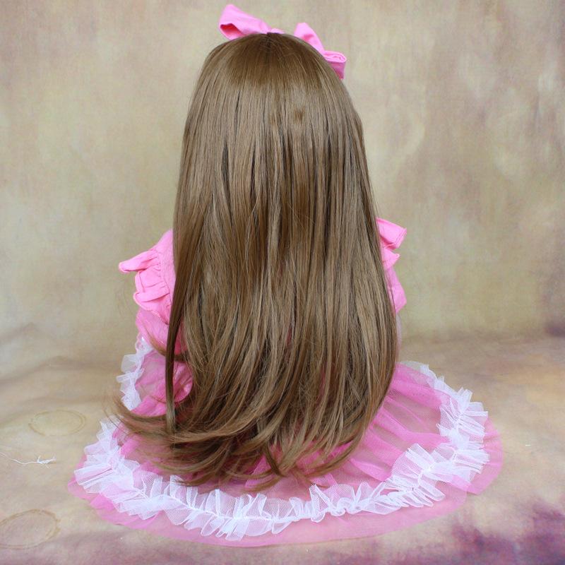Lovely 60cm Soft Cloth Body Reborn Toddler Doll Cosplay Girl Lifelike Long Hair Princess Imitation Baby Dolls for Kids Play House Toy Surprise Present