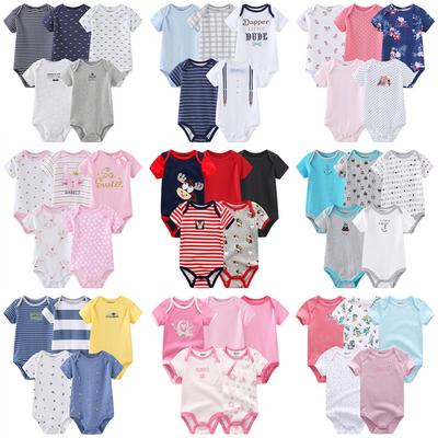 5 peças roupas de bebê menino recém-nascido menina macacão infantil roupas de manga curta