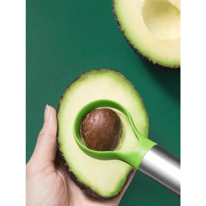 1pc 2-In-1 Avocado Slicer: Effortlessly Peel, Core, and Slice Hass Avocados with Stainless Steel Construction, Outdoor Kitchenware, Essential Tools