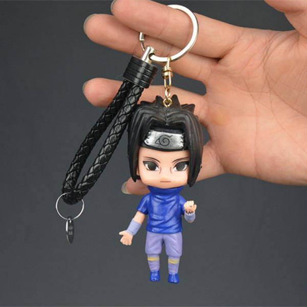 Naruto Anime Figure Keychain Haruno Sakura Hatake Kakashi Gaara Uzumaki Naruto PVC Pendant key Rings Kids Birthday Toy Gift