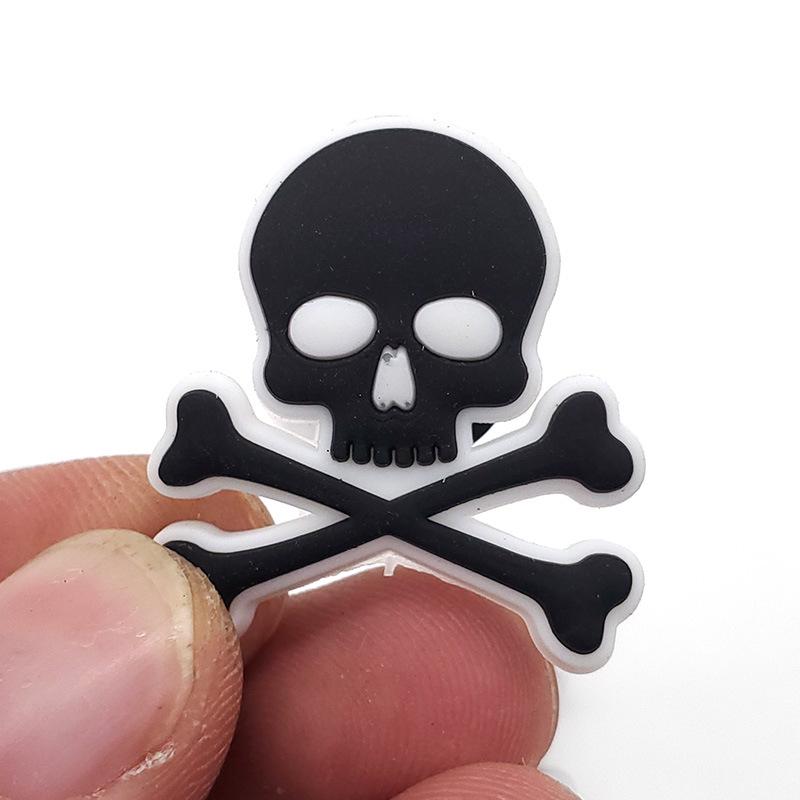 Black & White Halloween Punk Metal Rock Croc Shoe Charms