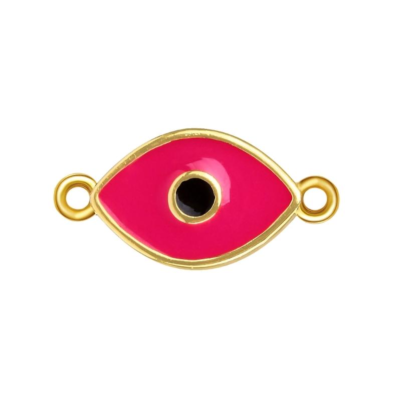Dazzling Zirconia Embellished Evil Eyes Pendant for Necklace and Bracelet Mobile Phone Cases Use Jewelry Charm