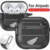 Carbon Fiber Earphone Cover For Case TPU Headphone Funda With keyring Airpods 1/2/3/4/Pro For Honda CB400CB650FCBF CBR25ORR CRF ahl256
