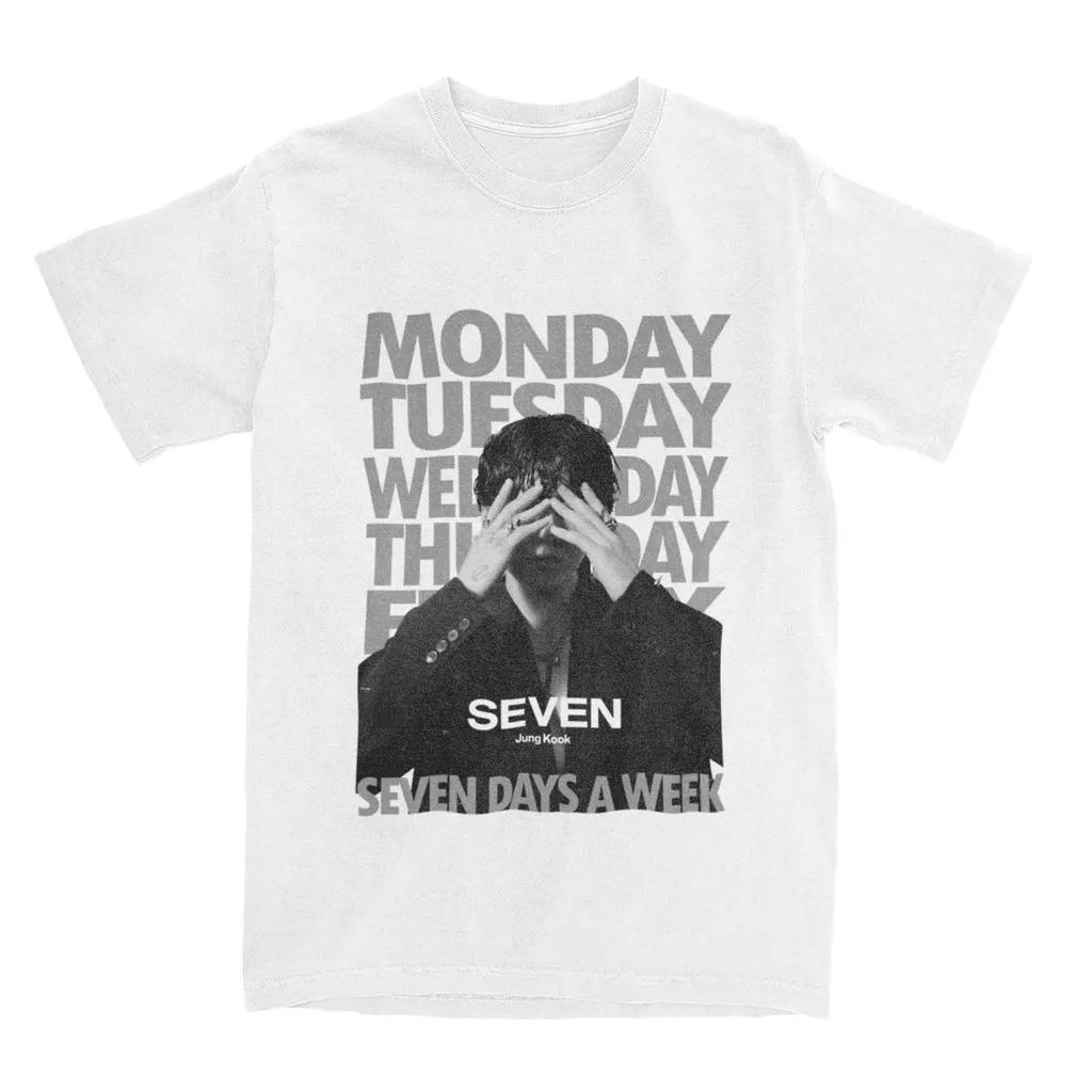 Jungkooks Seven Jungs Kooks T Shirt Beach Street Style T-Shirts Cotton Hip Hop Tee Shirt for Man Woman Short-Sleeved Casual Tees