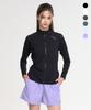 Leijibi [Set] Essential Loose Fit Long Sleeve Zip-Up Rash Guard + Swimsuit Shorts Set W (6 Colors) (B Type)