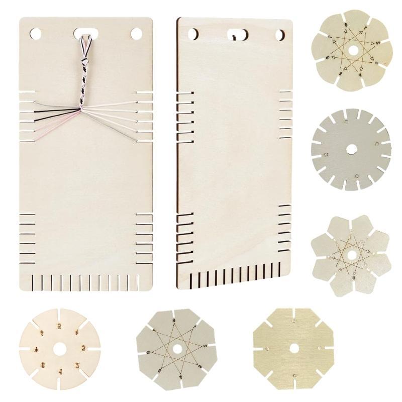 8Pcs Braiding Discs Bracelet Weaving Tool for Braided Rope Handmade Jewelry
