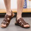 Pánské extra velké kožené plážové sandály, Léto 2025, Velikosti 46-47