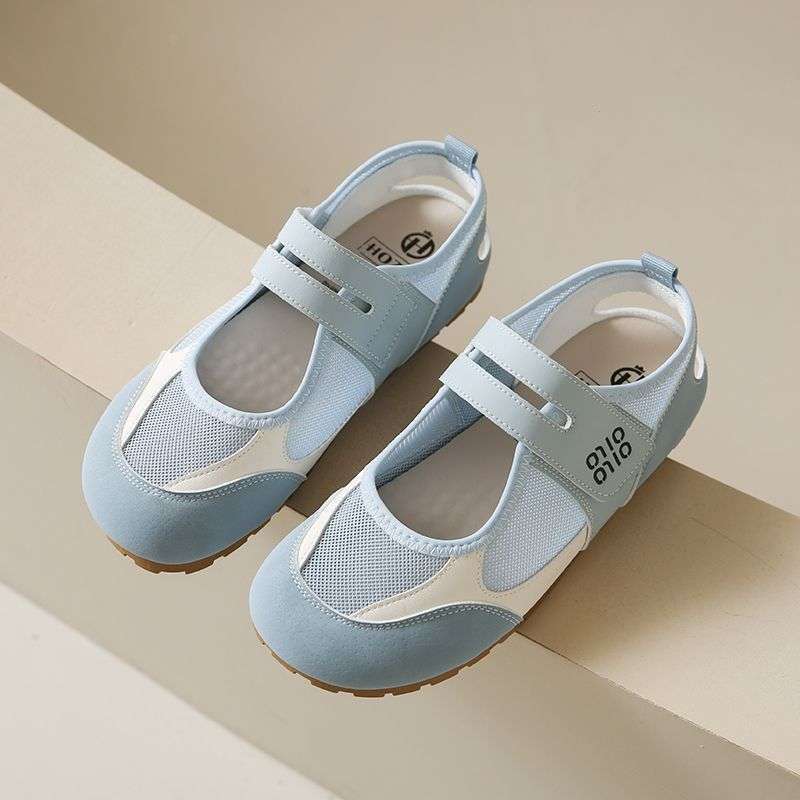 

2025 лето новые корейская версия сочетания цветов немецкие тренировочные туфли женские мягкая подошва дышащие спортивные легкие повседневные Мэри Джейн одинарные туфли 40 синий