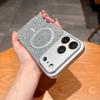Fashion Frosted Glitter Sequin For Magsafe Phone Case For iPhone 17 16 15 14 Pro Max Bumper Crystal Camera Lens Magnetic Cover