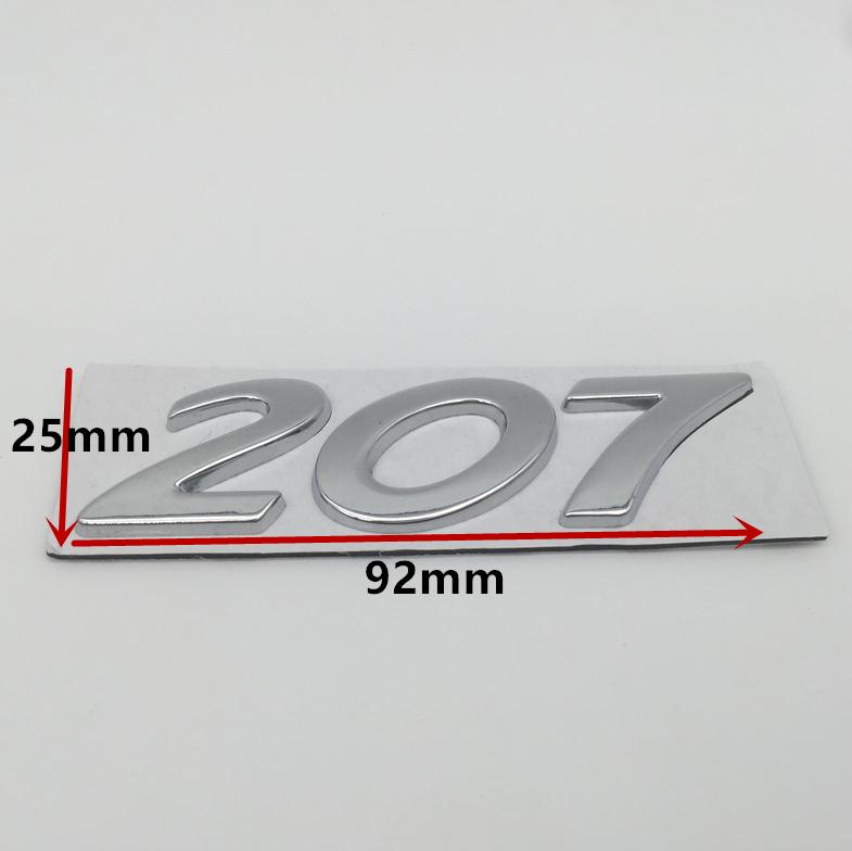 1pcs 3D metal GT 206 207 301 307 308 408 508 car Letter Emblem Rear tail trunk Decals badge sticker Decal styling Accessories
