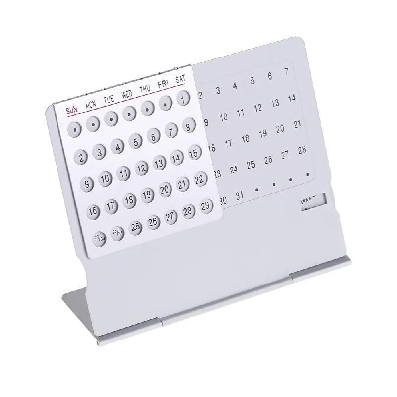 Super Perpetual Unique 100 Years Perpetual Calendar Office Supplies Desktop Calendar Aluminium Alloy Assembling Calendar