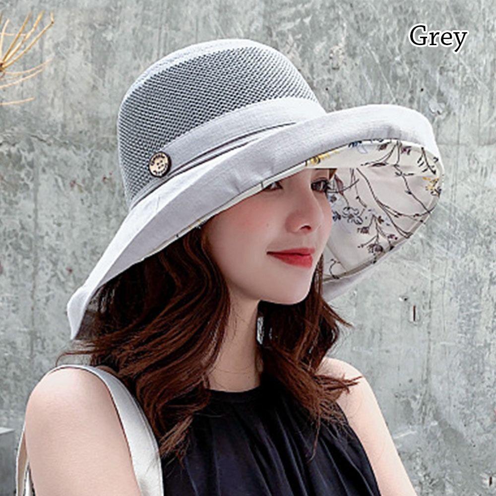 Foldable Bucket Hat UV Protection Sunshade Hat Women Sun Cap