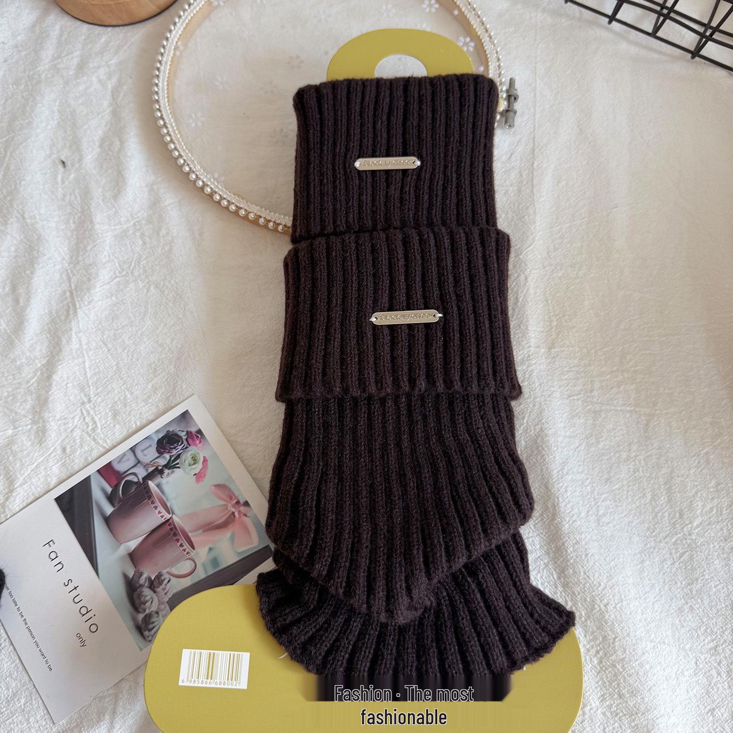 

Серые вязаные шерстяные гольфы до колена со сборками - Идеальны для осени/зимы, гетры для брюк-акул и сноубутсов One Size