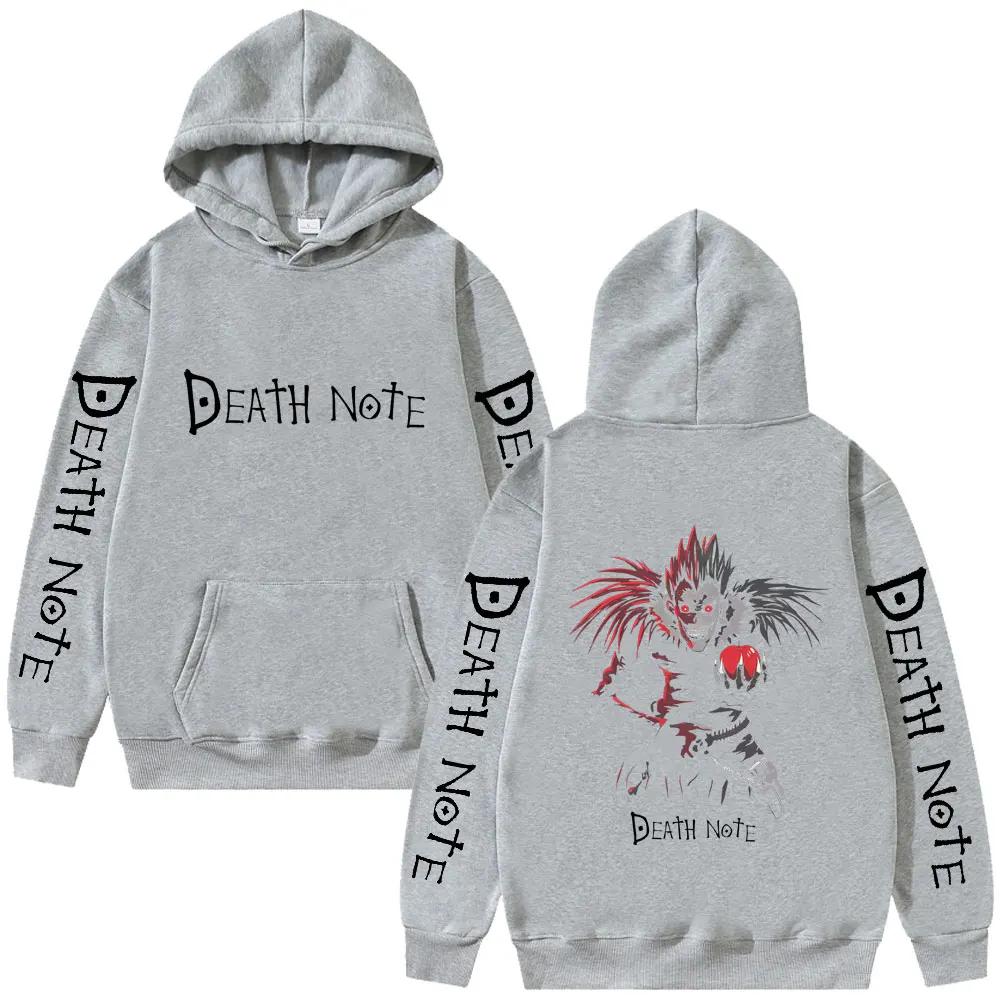 Y2K Anime Death Note Ryuk Graphic Hoodie Men Women Clothing Fashion Vintage Oversized Sweatshirt Men's Cartoon Manga Merch Hoodi