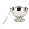 Dessert Bowls Stainless Steel Milkshake Cup ShortFooted Medium Snack Dish for Ice Cream Fruit