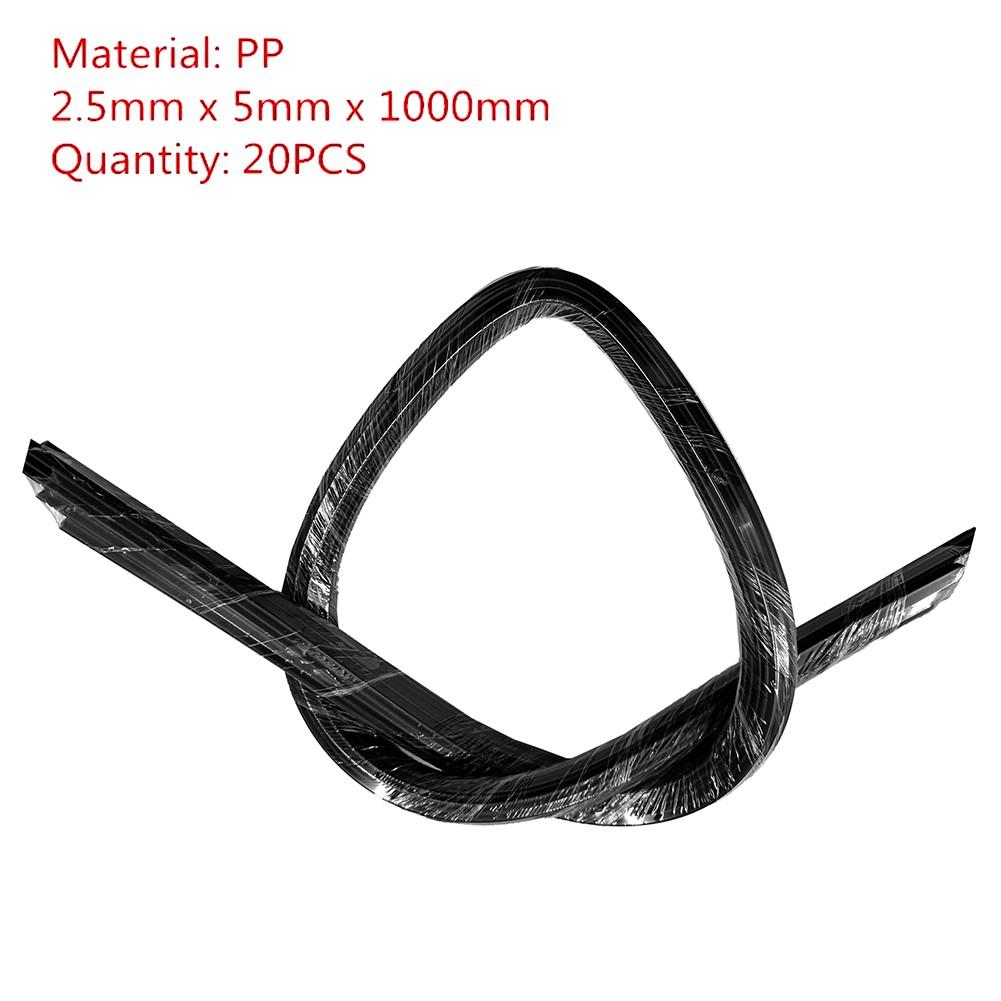 Professional Black PP Plastic Welding Rods for Car Bumper Repair Pack of 20pcs