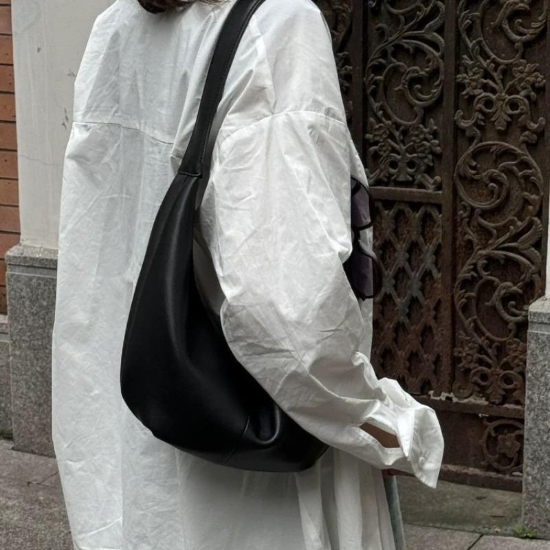 Versatile Minimalist Lazy Wind Dumpling Soft Leather Underarm Bag Niche Premium Commuter Shoulder Bag Crossbody Bag