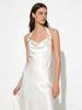 Elegant Acetate Halter Neck Dress with Crystal Buckle