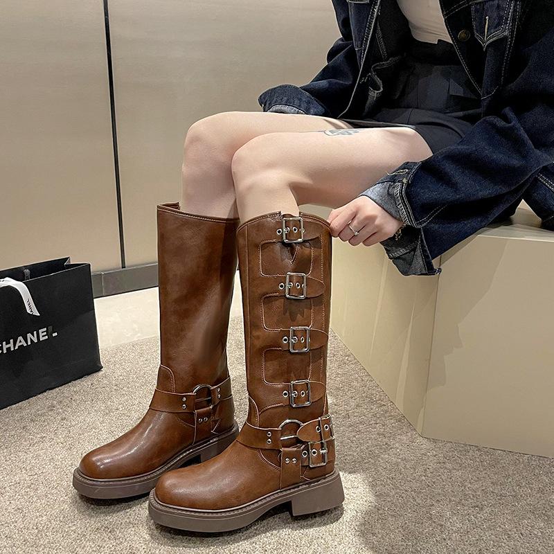 British casual slim French versatile boots women's summer 2025 new western cowboy knight boots