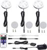 AIBOO LED Under-Cabinet Pack Light, 3-Lamp Kit with RF Remote Control, Dimmable for Home Kitchen Countertops (Neutral White 6000k)