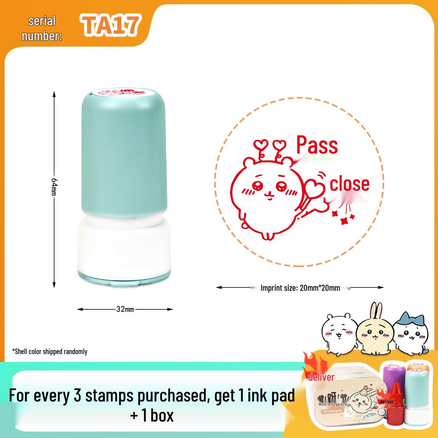 Teacher Reward Stamp Set - Chiikawa Usagi & Hachi Cute Emoji Collection