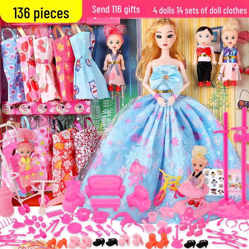 

Подарочный набор для детей: кукла Барби и папа, 30 см, принцесса, нарядная Barbie Doll Gift Box