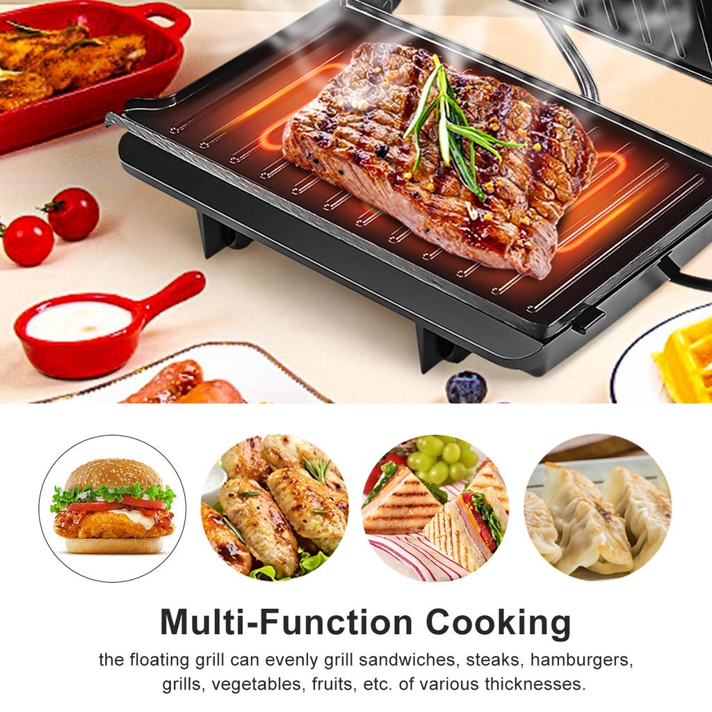 Grilled Steak Machine Breakfast Machine Double Heating Grilling Machine 1000W Household Grill Smokeless Barbecue Machine