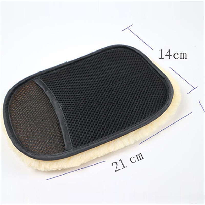 1 Stück Guter Mikrofaserwolle Weicher Auto Autowaschhandschuh Reinigung Autoreinigunghandschuh Motorradwäscher Pflege Autolack