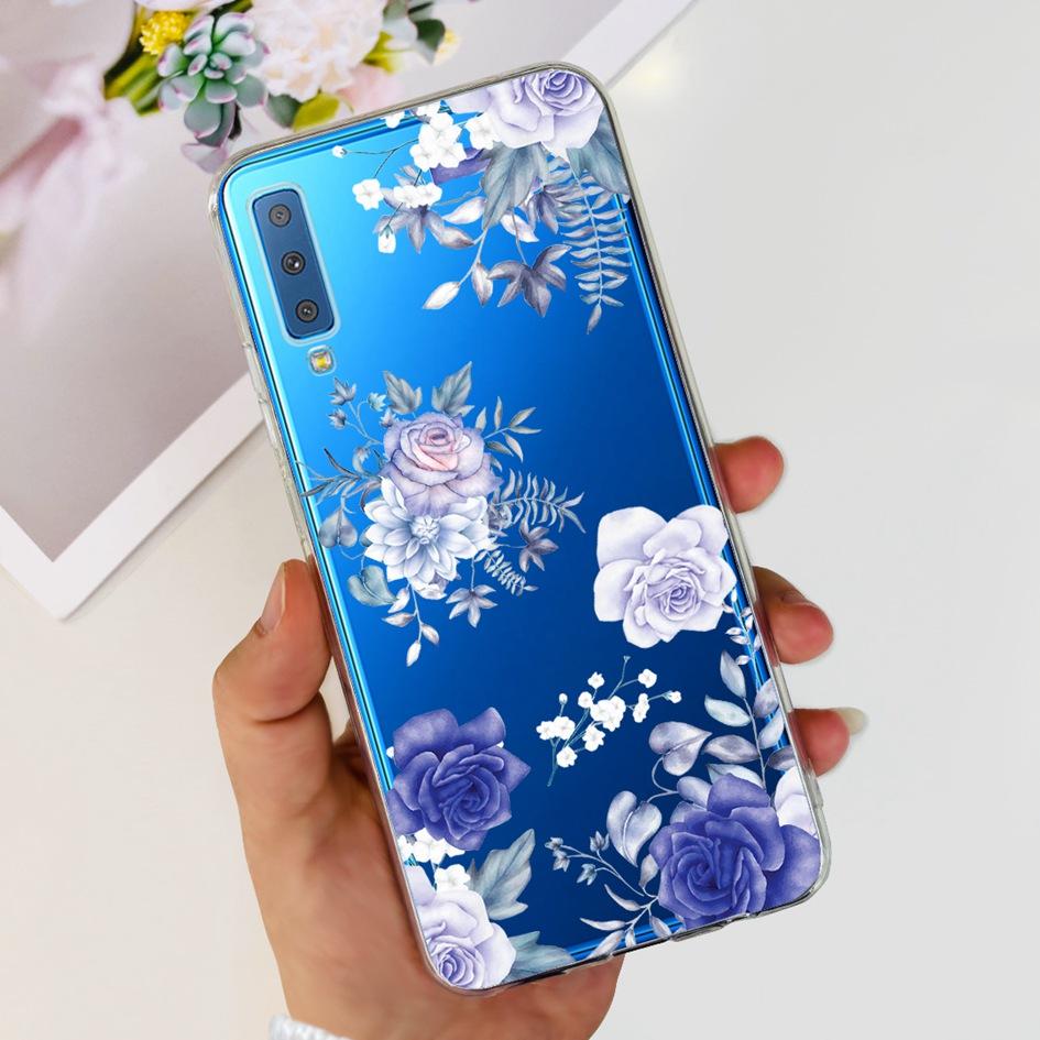 Silicone Cover For Samsung Galaxy A7 2018 Case A750 A750F Case Clear TPU Fashion Phone Case For Samsung A 7 2018 SM-A750F Fundas