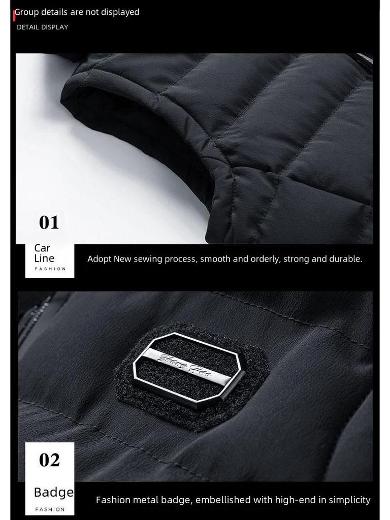 Gilet matelassé en coton style coréen pour homme - Mode Printemps, Automne, Hiver