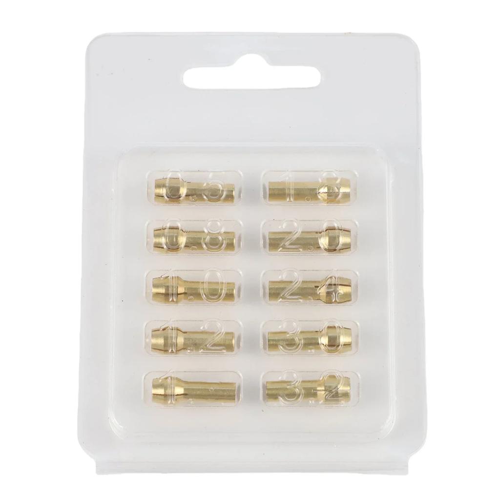 Mini Drill Chucks Set 10 Brass Adapters For Rotary Tools Reliable Grip And Compatibility For Various Applications