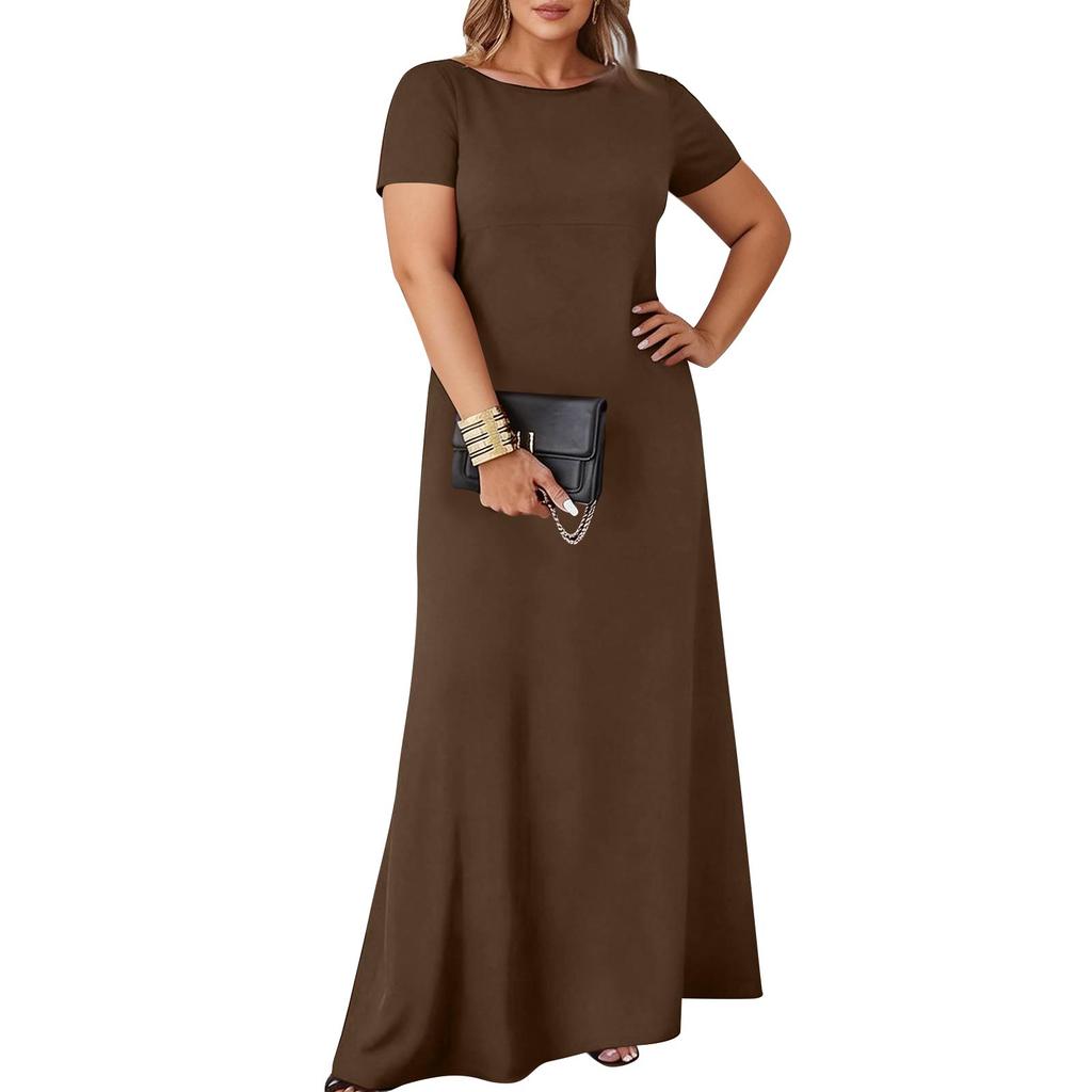Lässiges, farbig, locker geschnittenes, kurzes und langes Kleid für Damen