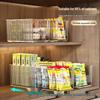 Retractable Kitchen Seasoning Organizer - Compartmented Storage for Bottles, Jars, and Packets