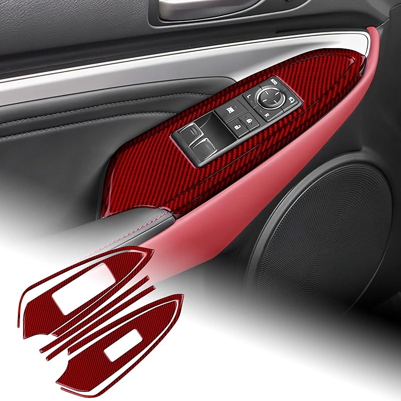 AIRSPEED for Lexus RC Door Window Control Switch Panel Cover Window Button Frame Sticker Interior Decoration Accessories for Lexus RC300 RC350 RC200T