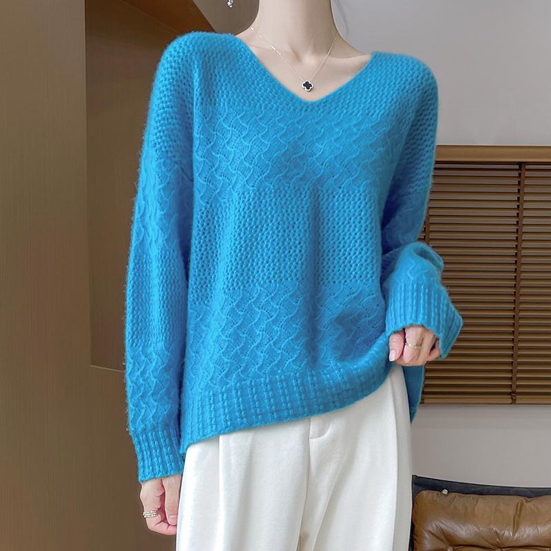 Women's Cashmere Sweater Qinghe Cashmere 30% Cashmere 70% Wool Autumn and Winter Cashmere Pullover Hand-woven Soft and Warm