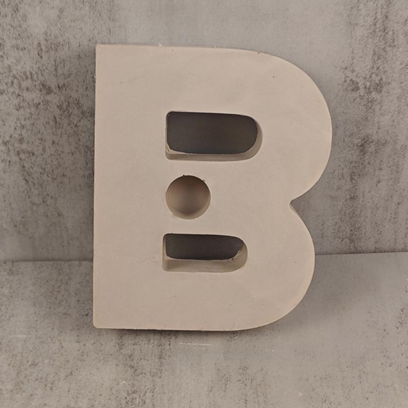 English Letter Shape DIY Silicone Mold 3D Handmade Candle Holder Molds Gypsum Resin Mold Craft Candlestick Mould Decor