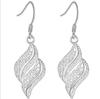 Zhenrong Geometric Hollow 925 Silver Drop Earrings with Feminine Design