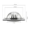 Stainless Steel Balcony Roof Floor Drain Stainless Steel Round Large Displacement Anti-blocking Filter Screen Cover