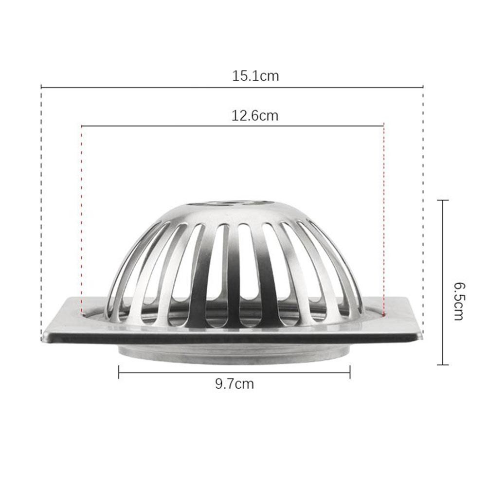 Stainless Steel Balcony Roof Floor Drain Stainless Steel Round Large Displacement Anti-blocking Filter Screen Cover