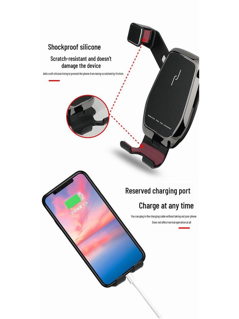 Wireless Charging Navigation Phone Holder for 19-22 Dongfeng AX7/21AX7PRO