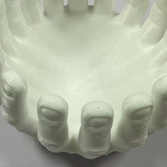 Gothic Halloween Skeleton Hands Candy Bowl Stand Lightweight Compact Storage Container