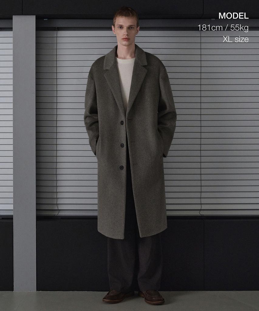 Musinsa Standard Cashmere Blend Oversized Single Coat [Taupe]
