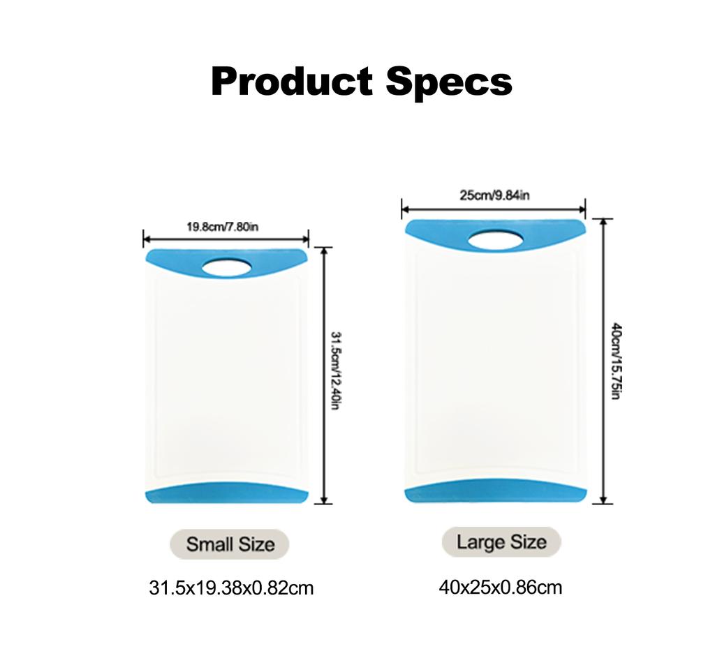 Eco-Friendly Dishwasher Safe Non-Slip Plastic Juicy Groove Cutting Board for Kitchen Use