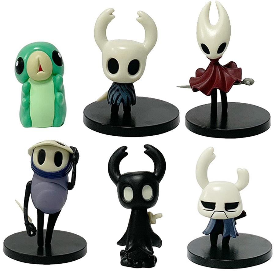 

6Pcs/Set Activity Hollow Knight: Silksong Figure Cute And Charming Q Version Small Knight Anime Figure Wasp Girls Figurine PVC Collection Playthings