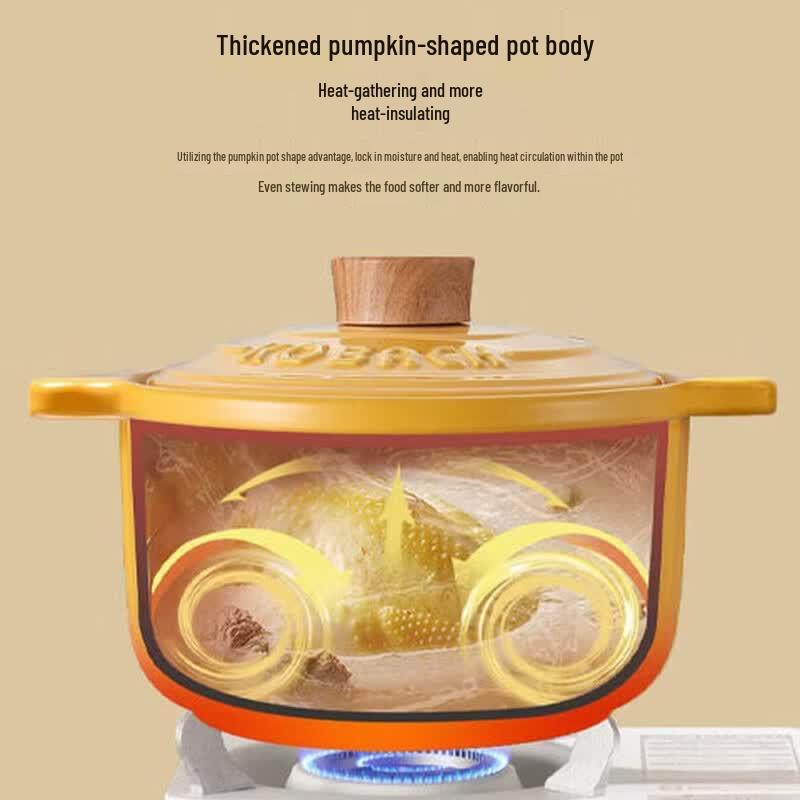 KOBACH Pumpkin Ceramic Stew Pot