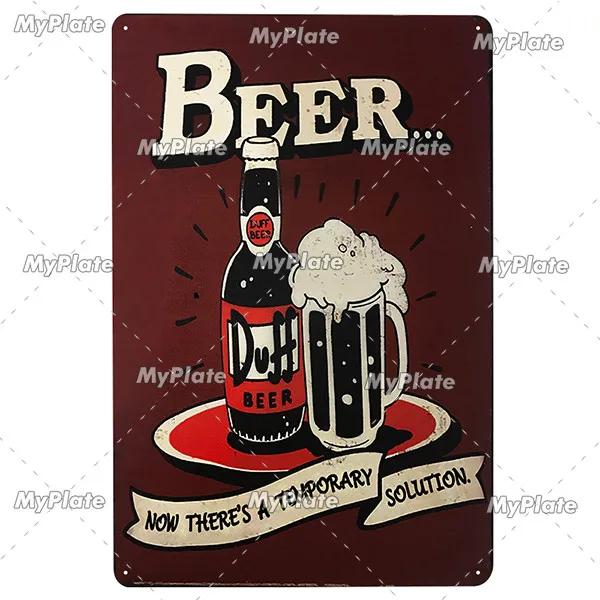 Letrero de Metal creativo para cerveza, placa Vintage, placa de letrero de lata para cerveza fría, decoración de pared para Bar, Club, hombre, arte rupestre, póster personalizado