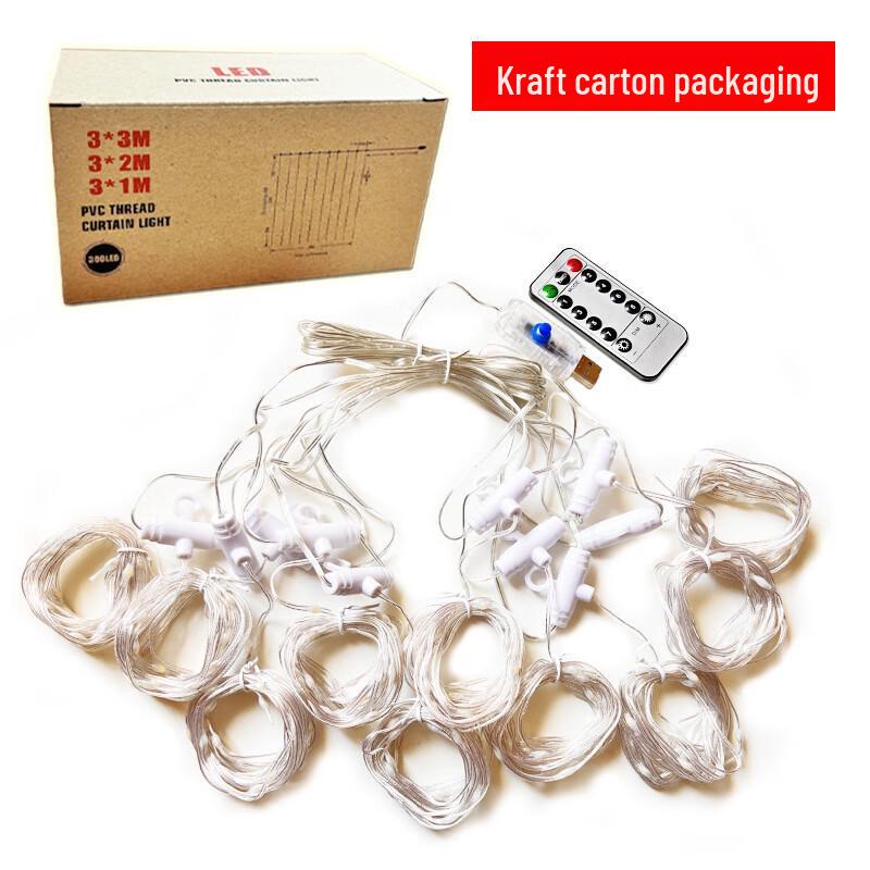 Янтарные и разноцветные светодиодные гирлянды-шторы