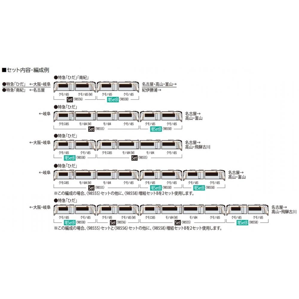 Комплект расширения для гибридного вагона серии JR HC85 серии TOMIX N gauge B 98558 — фото 4