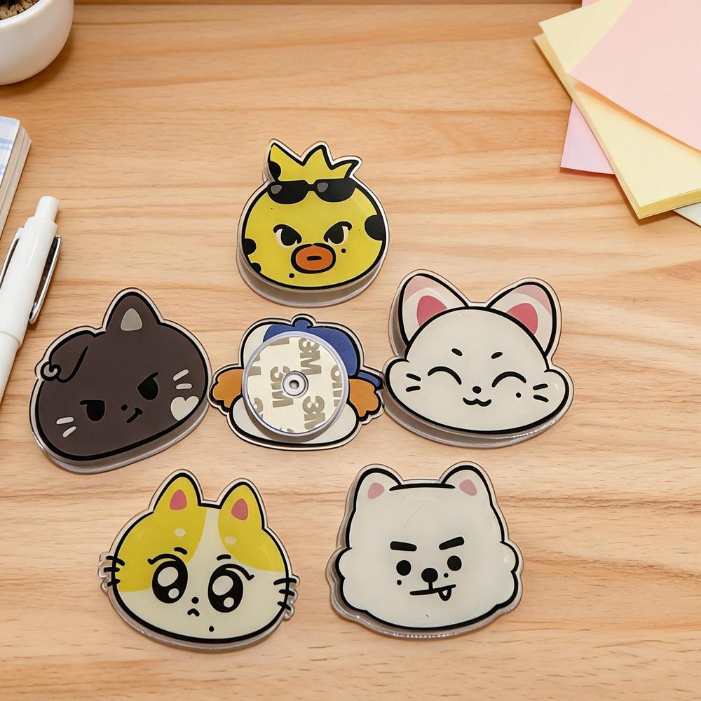1 pièce Kpop ENHYPEN Personnage Mignon Support Poignée de Téléphone Jungwon Jay Sunghoon Sunoo Ni-ki Acrylique Extensible Support de Téléphone Prise Support pour Doigt Cadeau pour Fans