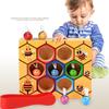 Exquisite Children's Preschool Wooden Bee Clip Out Montessori Educational Toy For Birthday Fun